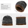 thumbnail image 3 of VBIGER Winter Beanie Hat Scarf Set Warm Knit Hat Thick Knit Skull Cap For Men Women, 3 of 8