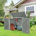 thumbnail image 3 of Costway Abri de Rangement Horizontal 6x3FT 68 Pieds Cubes pour Poubelles Outils Accessoires, 3 of 10