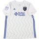 thumbnail image 2 of Adidas San Jose Quakes Jersey para mujer, blanco, mediano, 2 of 3