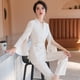 thumbnail image 3 of Traje pequeño fino de primavera y verano, traje profesional, personalidad, temperamento de moda, traje ajustado con cordones para mujer, 3 of 6