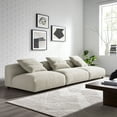 thumbnail image 2 of 3 pcs Modular Sofa, Brown, Fabric, Living Room Lounge Cafe Lobby Hospitality Restaurant, Modern Contemporary, HB37450, 2 of 8