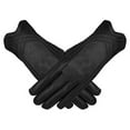 thumbnail image 2 of Guantes cálidos de invierno a la moda para mujer Guantes de piel de cordero curvos hechos a mano de cuero de piel de cordero Adepaton 2034346-1, 2 of 9