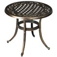 thumbnail image 1 of Outsunny Outdoor Side Table w/ Cast Aluminum, Coffee Side Desk, Bronze, 1 of 10