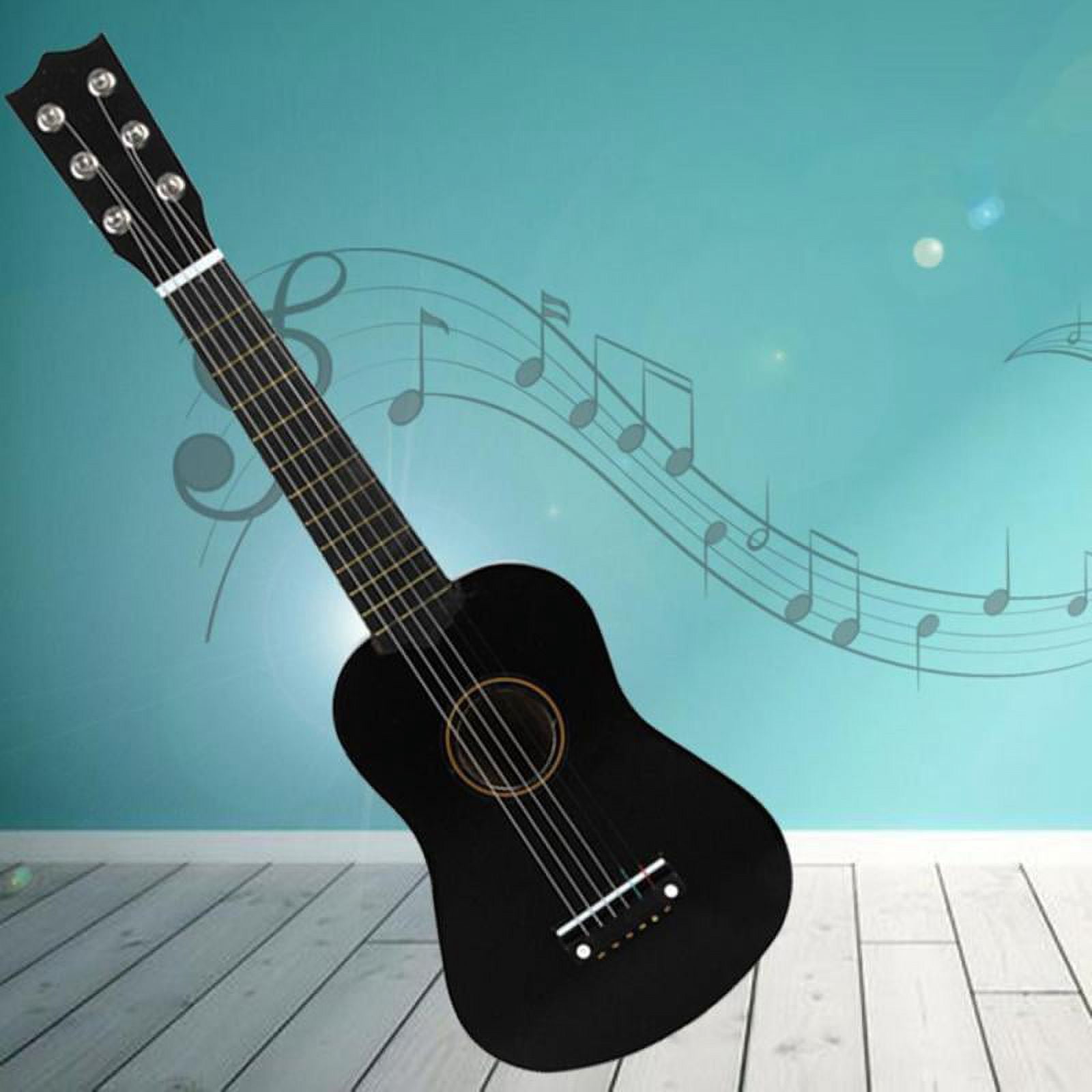 21inch Durable Solid Wood Acoustic Guitar - Black