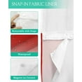 thumbnail image 3 of No Hook Shower Curtain with Snap in Liner, Abstract Red and Grey Gradient Hotel Shower Curtains for Bathroom, Washable Shower Curtain Liner Set with Mesh Top Window, 72”x78”, 3 of 6