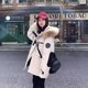 thumbnail image 4 of Parka de plumón para mujer, abrigos de invierno nuevos, acolchados, con cuello de piel, resistentes al viento, gruesos, cálidos, con parches, tendencia informal, chaquetas de plumón para parejas, 4 of 5
