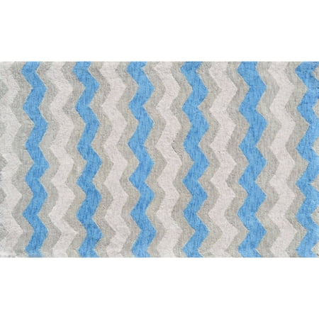 The Rug Market Ziggy-Blue Area Rug, 2.8' x 4.8'