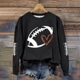 thumbnail image 4 of Baberdicy Sweatshirt for Women Funny Football Shirts for Women Football Mom Sweatshirt Women's Crewneck Sweatshirt Pullover Sweaters for Women Black, 4 of 4