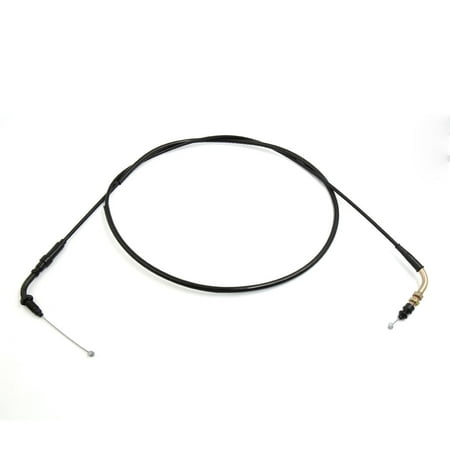 Black 6.5ft Length Rubber Coated Motorcycle Throttle Cable Wire for GY6