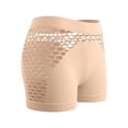 thumbnail image 7 of Women's Seamless Workout Shorts, High Waist & Stylish Mesh Cutouts, Breathable Support for Gym & Casual Looks Khaki M, 7 of 7