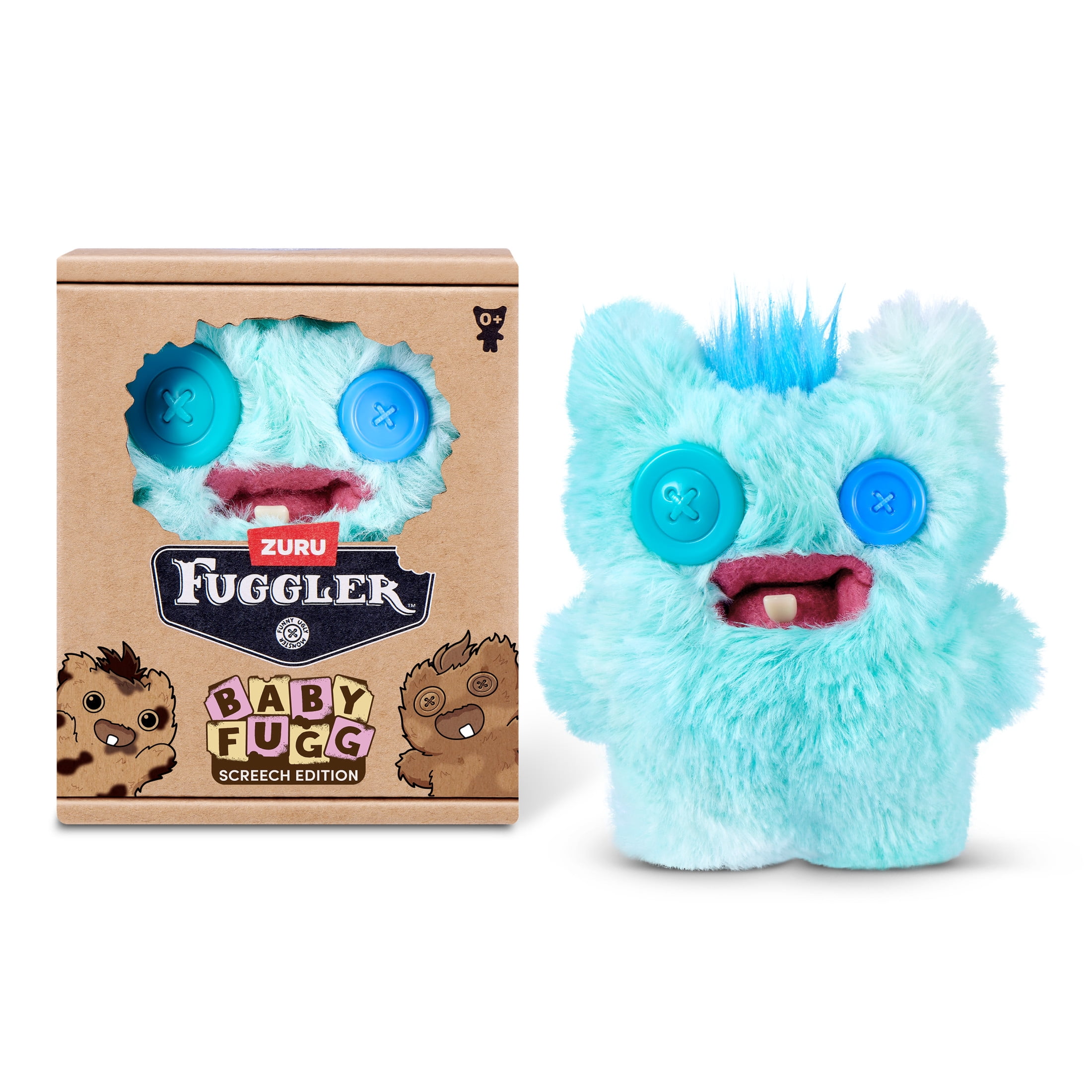 Fuggler Funny Ugly Monster, Budgie Edition Green Plush Toy, 22cm