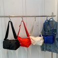 thumbnail image 4 of Bolso bandolera de tela Oxford, bolso de gimnasio de moda para mujer, pequeño, estilo horizontal, informal, de color sólido, bolso de hombro para ir al trabajo, bolso tostado, 4 of 5