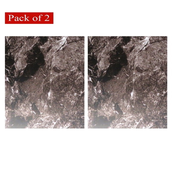 Mr Tac Black And Grey Marble (18x98 in) (Pack of 2)