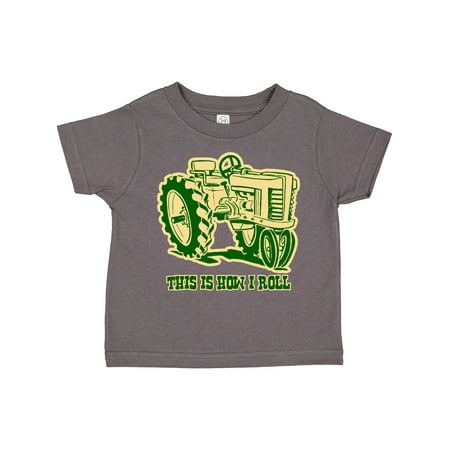 

Inktastic This is How I Roll Tractor GRN Gift Toddler Boy or Toddler Girl T-Shirt