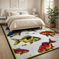 thumbnail image 3 of ODIKA Fish Fishing Bass Splash Lure Bold Outlined Reel Tackle Motif for Dining Room, Large Office, Lounge, Non-Slip Chair-Friendly, 3 of 7
