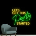thumbnail image 3 of Handmadetneonsign Let's Get This Party Started Neon Sign, Party Wall Art Decor, Party Bar Pub Wall Decor, 3 of 5