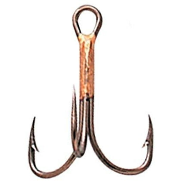 Eagle Claw 374FH-6 Treble Hook Size 6 Curved/Forged 2X Strong - Walmart ...