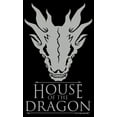 thumbnail image 2 of Men's Game of Thrones: House of the Dragon White Dragon Skull Logo  Graphic Tee Black Medium, 2 of 5
