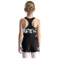 thumbnail image 2 of inlzdz Kids Girls Stylish Print Patchwork Jumpsuit Sleeveless Cutout Bodysuit for Sports Exercise Gray 10, 2 of 6