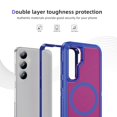 thumbnail image 2 of Decase Magnetic case for Samsung Galaxy S22 Case,Built-in Kickstand,Compatible with Mag-Safe, Dual-Layer Protection Military Grade Protective Phone Case for Samsung Galaxy S22,Blue+Rose, 2 of 7