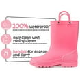 thumbnail image 3 of Kushyshoo Little Big Kids Rain Boots Boys Girls Rose Red Solid Boots Size 5, 3 of 7