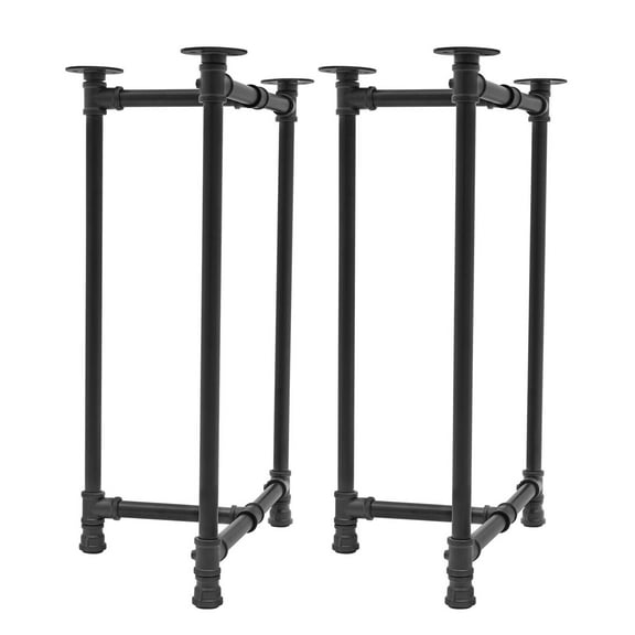 Set of 2 Metal Table Legs Desk Leg 28-Inch Dining Industrial Table Legs Black