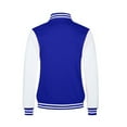 thumbnail image 2 of Lefu Men Classic Thin Fleece Baseball Jacket Fashion University Varsity Splicing Coat, 2 of 9