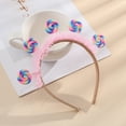 thumbnail image 6 of Children Day Toddler Hairband with Pleated Lace Lollipop Shape Headbands Carnivals Amusement Park Children Hair Hoop, 6 of 8
