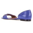 thumbnail image 3 of YDN Women Comfortable Round Closed Toe Slip On Comfy Flats Block Low Heel Office Outfit Walking Dressy Slide Shoes Size 7 Blue, 3 of 4
