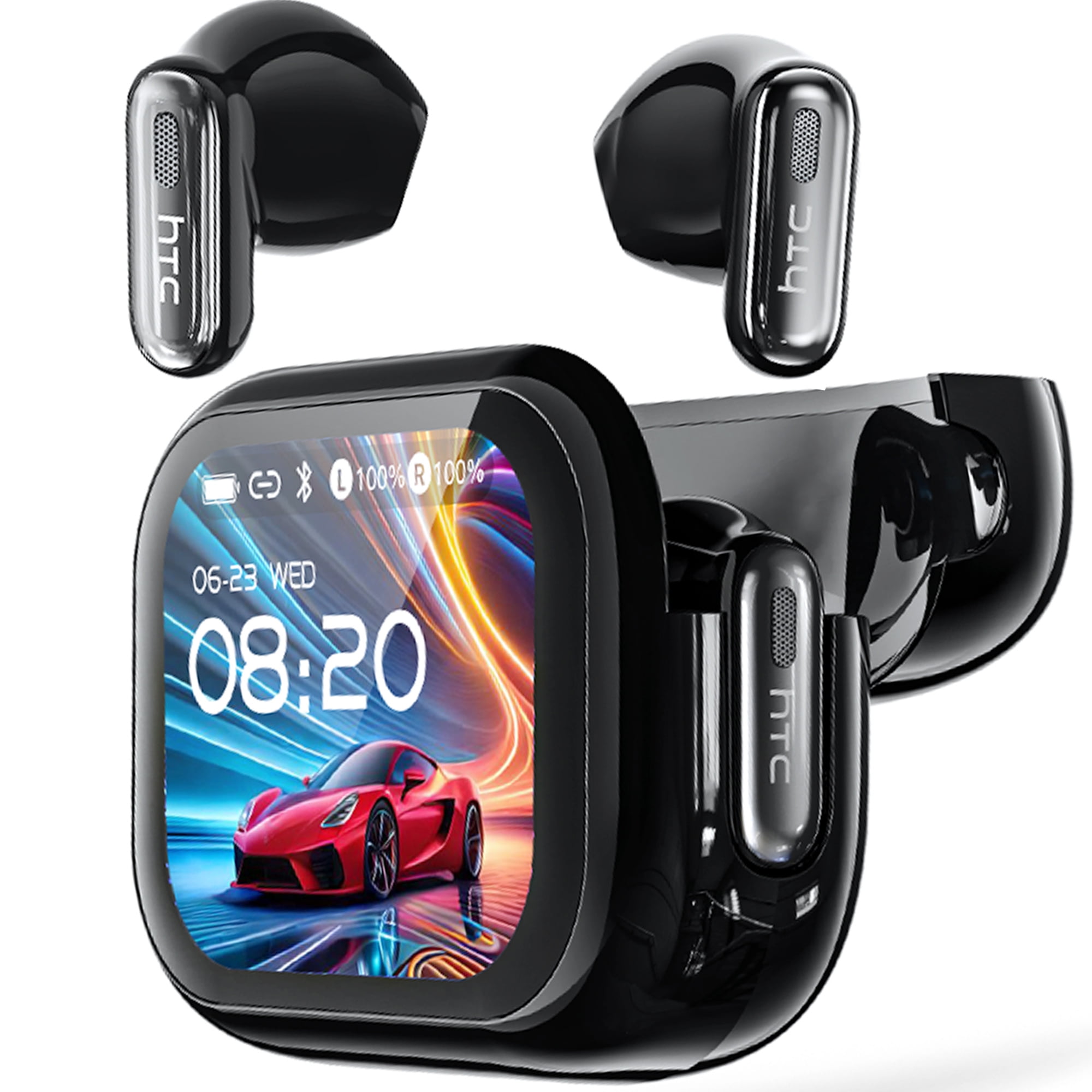 NE68 Touch Screen Wireless Earbuds Bluetooth 6.0 with Mic Clear AI Translator Earbuds, 48H IPX5 Waterproof Headphones, Sport Headset for Android IOS