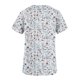 thumbnail image 3 of Tops Cortos para las Mujeres Impreso Bolsillo V-Cuello Enfermera Estilo Blusa, Casual Y Cómodo Manga Corta Superior, 3 of 5