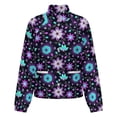 thumbnail image 5 of Jackets for Women Winter Coat Jackets Flannel Stand Collar Jacket(Dazzling Flowers,Size:S-4XL), 5 of 7