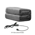 thumbnail image 3 of Qocolhg USB Heated Shawl Blanket Heated Throw Blanket Wearable Shawl Wearable Heated Throw Blanket Comfy Poncho Throw Electric Warm Up Heating Shawl for Car Office Home Travel (Gray), 3 of 7