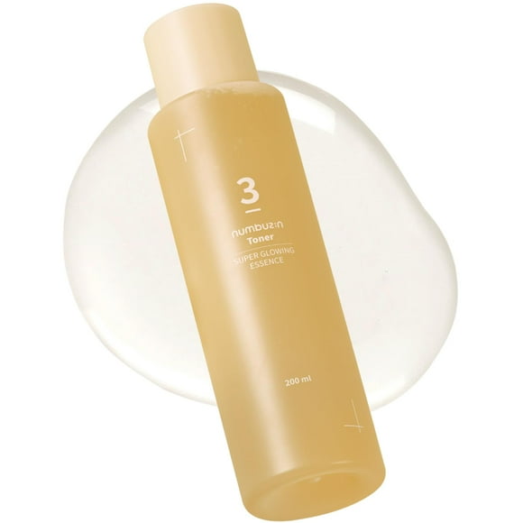 numbuzin No.3 Super Glowing Essence Toner, 6.76 fl.oz / 200ml | Elasticity, Natural brightening, Skin Texture Care
