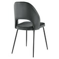 thumbnail image 5 of Modway Nico Performance Velvet Dining Chair Set of 2 in Black Gray, 5 of 8