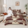thumbnail image 3 of Castle Fairy Tribal Aztec Twin Comforter Sets,Farmhouse Cow Print Bedding Set, 3 of 7