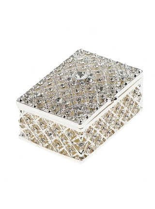 Crystal Box w/ Lid | Rectangle Shaped Crystals on Exterior