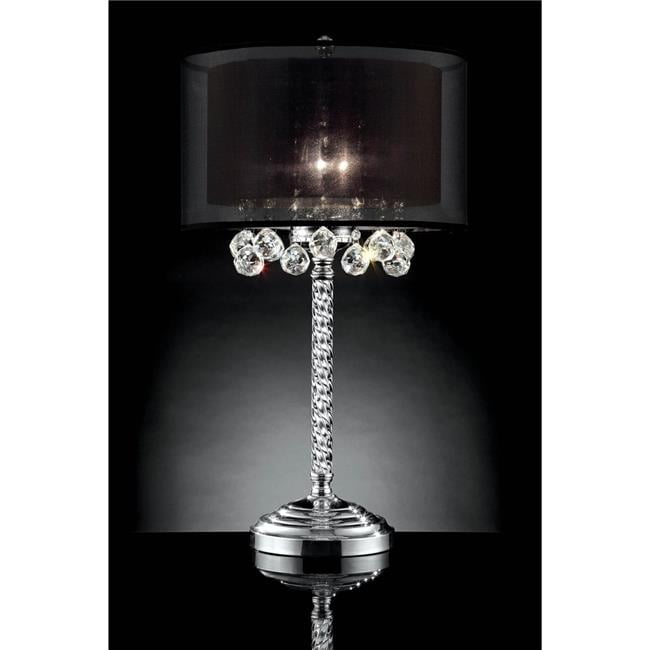 table lamp with crystal droplets