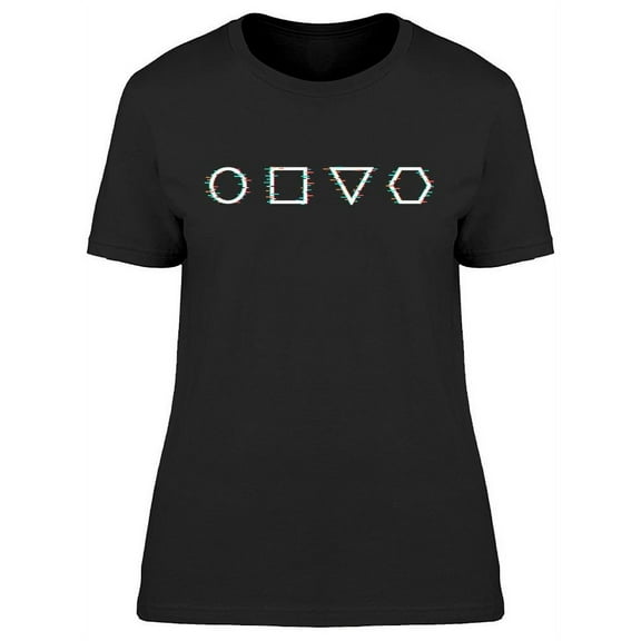 Glitch Shapes T-Shirt Women -Image by Shutterstock, Female Small