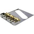 thumbnail image 3 of Fender Telecaster Bridge, Chrome, Compensated Brass Saddles, Cut-Down Sides, Replacement for Fender Tele Guitars, 3 of 5