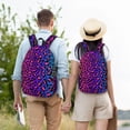 thumbnail image 3 of Easygd Leopard Neon Rainbow Gradient Canvas Backpack: Stylish, Lightweight, and Versatile with Large Capacity and Adjustable Straps –, 3 of 7