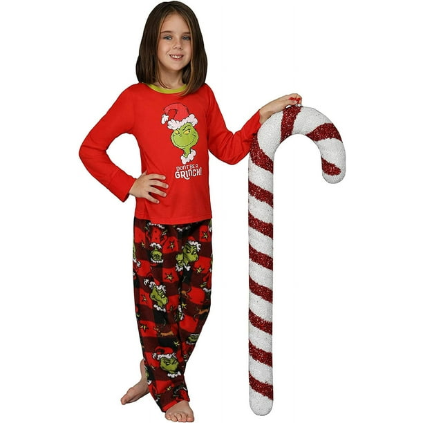 Grinch Christmas Matching Pajamas,Long Sleeve Pajama Set For Women