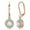 Rose Gold, variant on Cate & Chloe Juliana 18k Rose Gold Plated Halo Drop Earrings with Simulated Diamond for Women
