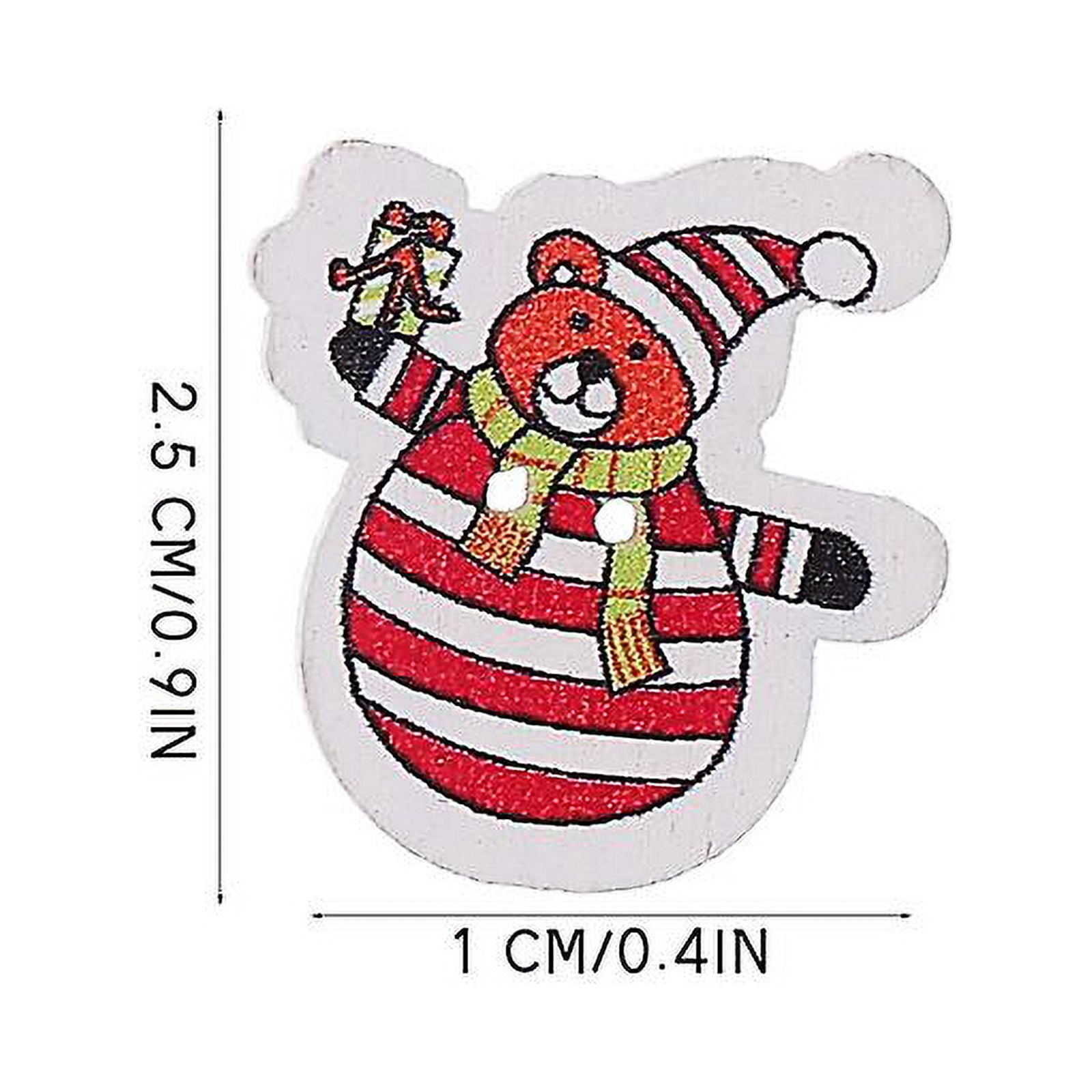 200pcs Xmas Buttons