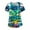 Blue, variant on TQWQT Womens Hawaiian Scrub Tops V Neck Short Sleeve Nursing Shirts Floral Tropical Print Oversized Hawaiian 2 Pocket Workwear Blue 5XL