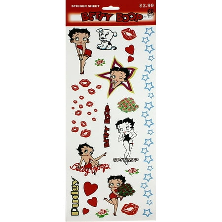 Betty Page Sticker - Officially Licensed, Betty Boop - Die Cut Sticker Set