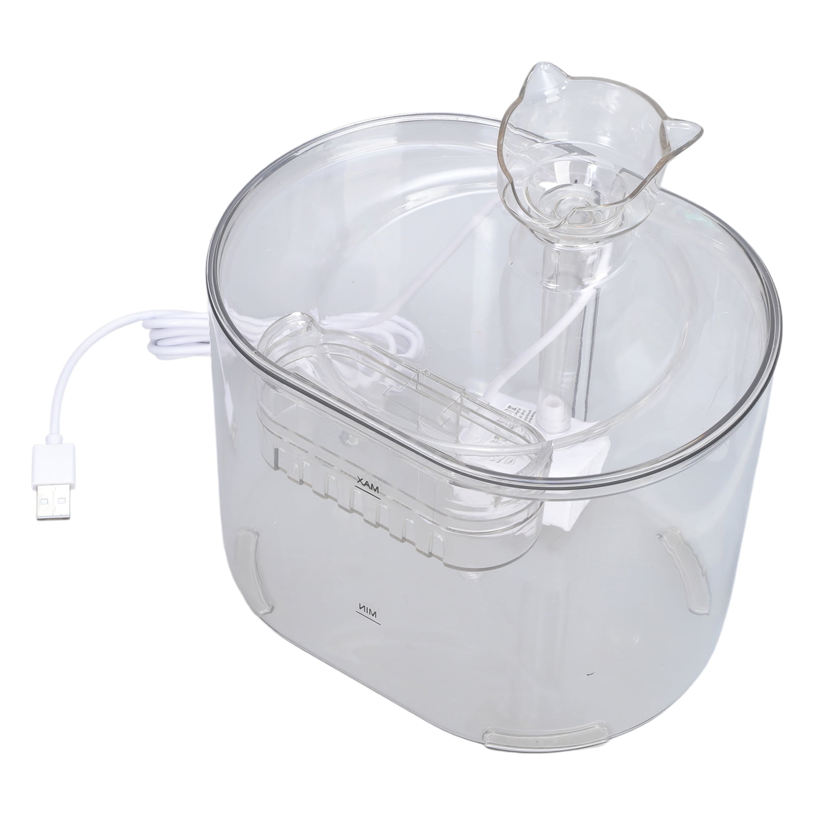 Indoor Dogs Cats Drinking Fountain Transparent Viewable Pet Water Dispenser with Recirculate Filter for Clean Water