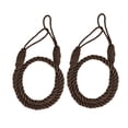 thumbnail image 4 of Paquete De 2 Amarres De Cuerda De Cortina De Ventana Cordón Tejido Decorativo Conveniente Respaldo De Lazo De Cortina marrón BLESIY Sujeciones de la cortina, 4 of 5