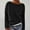Black, variant on Women's Knitted Sweater Vintage Long Sleeve Boat Neck Retro Lightweight Pullover Top For Fall Winter Fall Womens Clothes Gray M