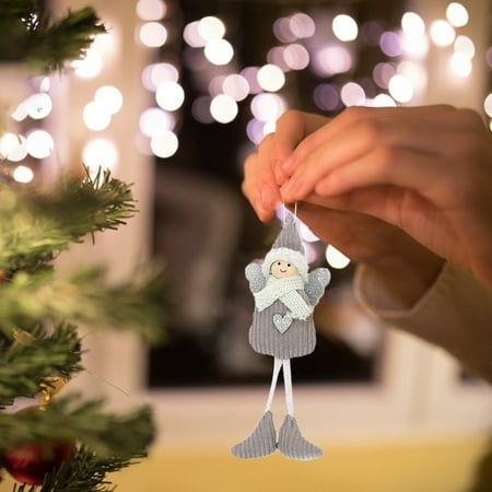 

PhoneSoap Christmas Ornament Stripes Long Legs Hanging Feet Angel Doll Pendant B